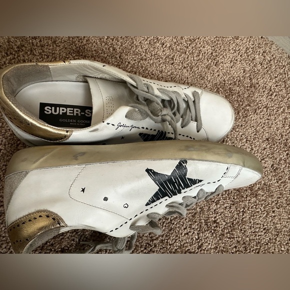 GOLDEN GOOSE Superstar Mixed Leather Sneakers. Authentic - Picture 4 of 16